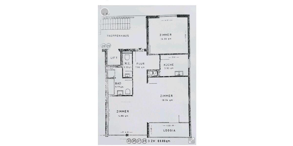 Etagenwohnung Bad Nauheim - 2.5 Zimmer, 70 m&sup2;, 315.000&euro; | Angebot:26986734
