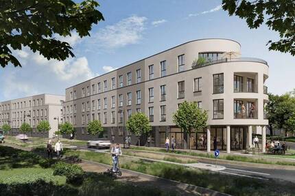 Modern, hell & außergewöhnlich: 3 Zi. Wohnkunst mit geschwungenen Formen-geräumiger Wohnraum-2 Bäder 3 zimmer