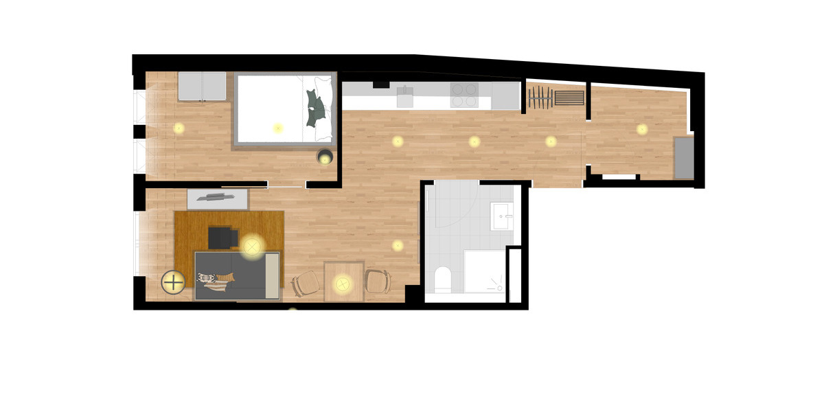 Etagenwohnung Frankfurt am Main Bornheim - 2 Zimmer, 42 m&sup2;, 1.225&euro; | Angebot:25379909