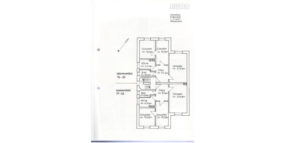 Etagenwohnung Frankfurt am Main Nordend Ost - 3 Zimmer, 68 m&sup2;, 460.000&euro; | Angebot:25655255