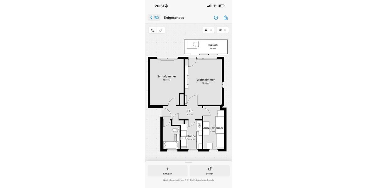 Erdgeschoßwohnung Darmstadt Darmstadt-Nord - 2 Zimmer, 60 m&sup2;, 500&euro; | Angebot:25658969