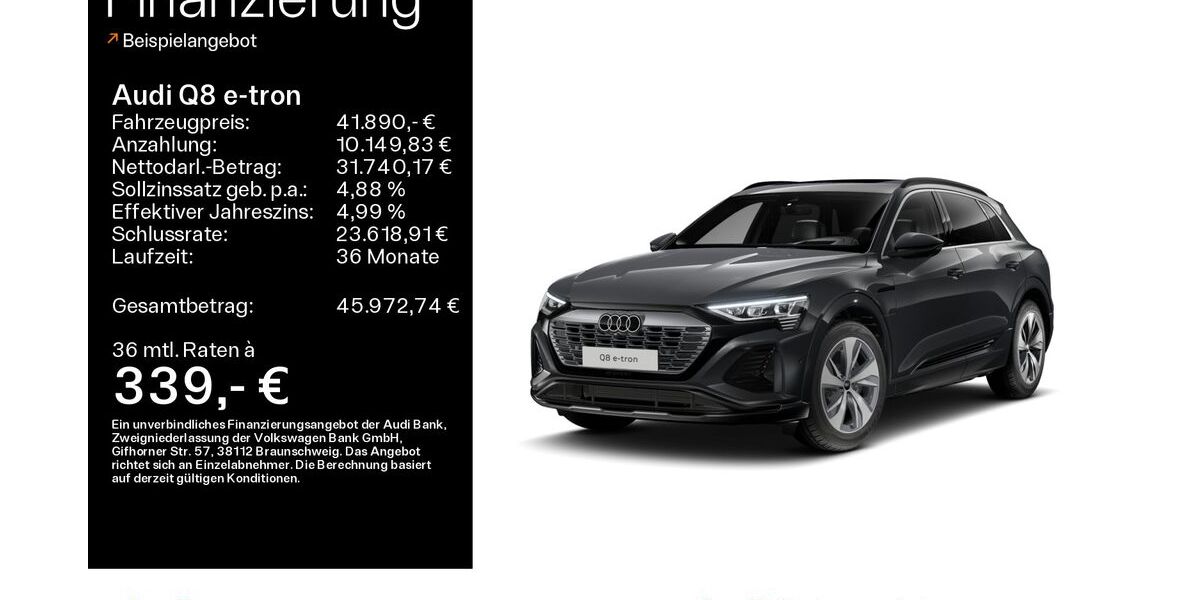 Audi Q8 e-tron 43.285 km 40.980 &euro; Hofheim 65719