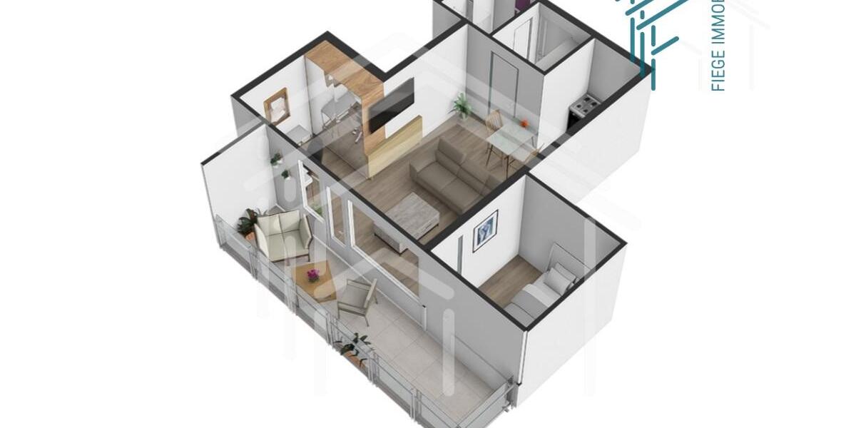 Renovierte 1,5 Zimmerwohnung mit Südbalkon und Feldblick in Maintal-Wachenbuchen 2 zimmer