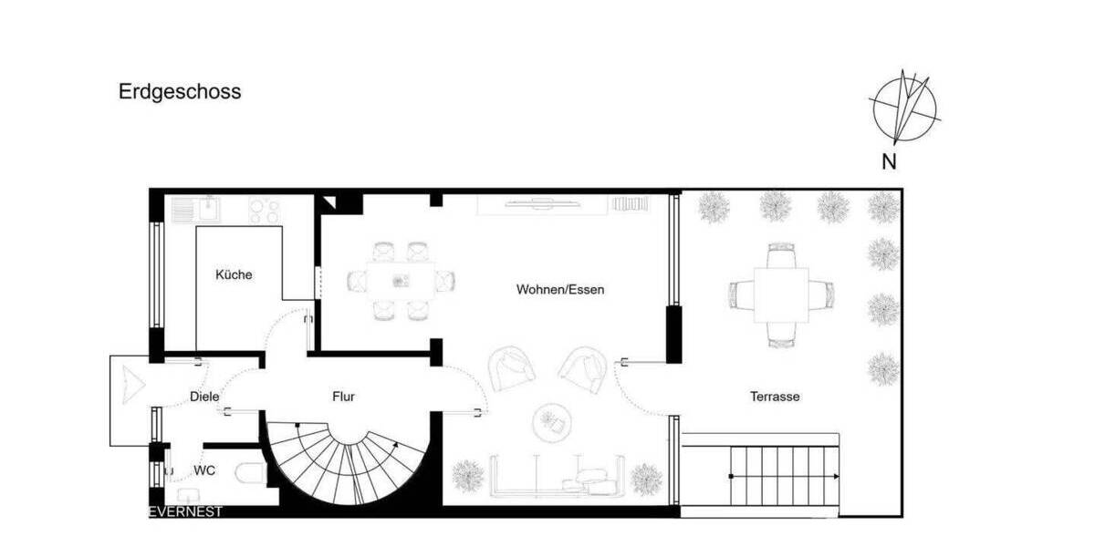 Reihenmittelhaus Hattersheim am Main Okriftel - 5 Zimmer, 118 m&sup2;, 450.000&euro; | Angebot:25687161