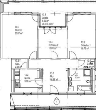 Etagenwohnung Frankfurt am Main Innenstadt 1 - 3 Zimmer, 102 m&sup2;, 1.810&euro; | Angebot:26296790