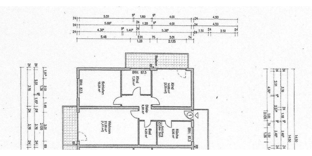 Etagenwohnung Niedernhausen - 4 Zimmer, 90 m&sup2;, 220.000&euro; | Angebot:25823326