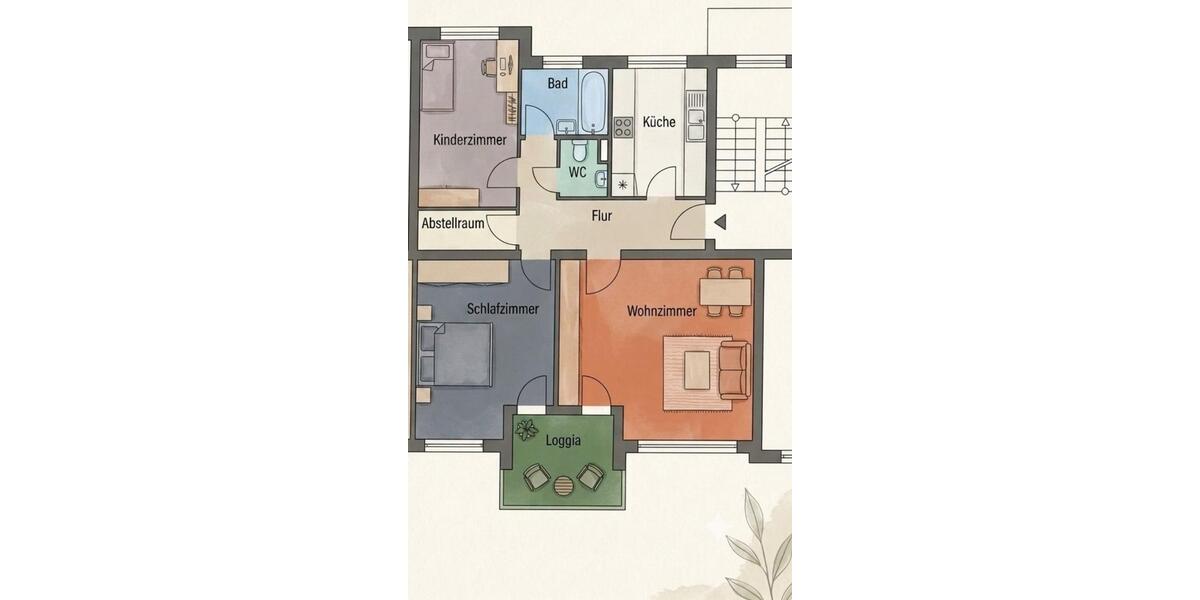 Etagenwohnung Frankfurt am Main Nord-West - 3 Zimmer, 70 m&sup2;, 385.000&euro; | Angebot:27101710