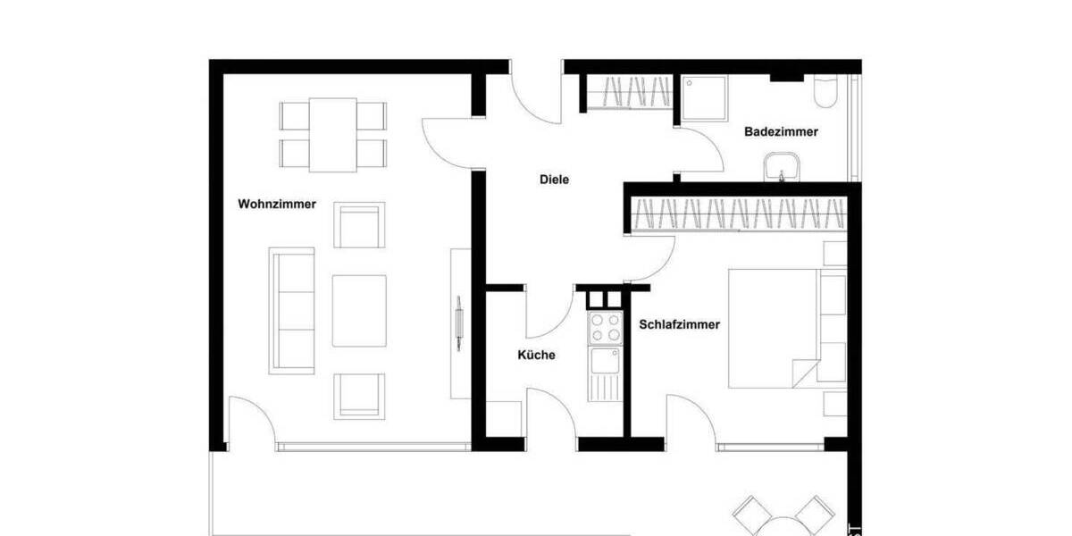 Etagenwohnung Frankfurt am Main Seckbach - 2 Zimmer, 73 m&sup2;, 289.000&euro; | Angebot:25738390
