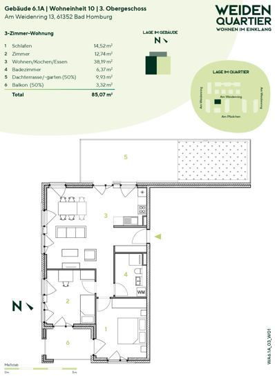 Etagenwohnung Bad Homburg vor der Höhe Gonzenheim - 3 Zimmer, 85 m&sup2;, 1.725&euro; | Angebot:26163477