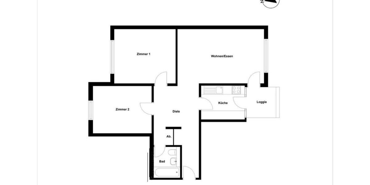 Etagenwohnung Frankfurt am Main Sossenheim - 3 Zimmer, 77 m&sup2;, 255.000&euro; | Angebot:27273503