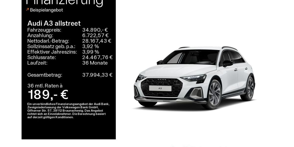 Audi A3 6.083 km 34.890 &euro; Bad Nauheim 61231