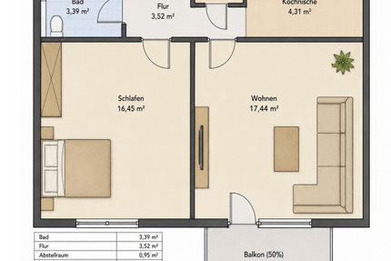 Wohnung zum Kaufen in Obertshausen 190.000 € 49.59 m² - Wohnung Obertshausen | Angebot:25852336