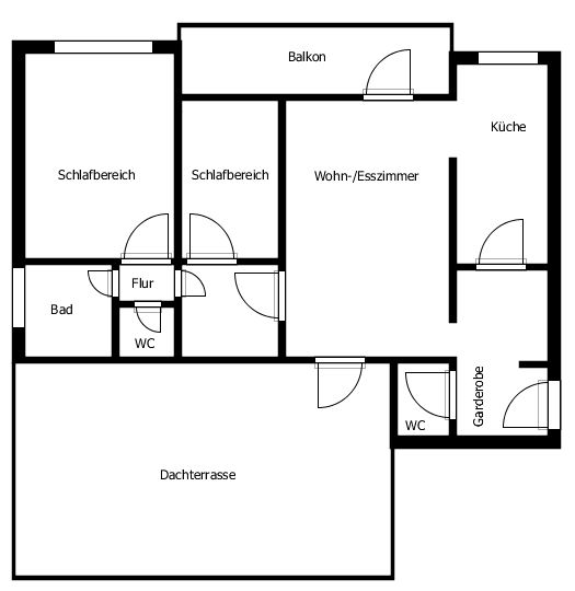 Frankfurt-Eckenheim: Toller Ausblick! Schöne 3-Zimmer-Wohnung mit Dachterrasse! 3 zimmer