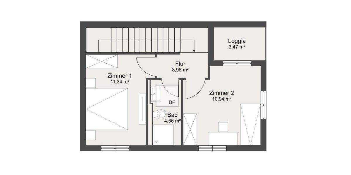 Etagenwohnung Offenbach Kaiserlei - 3 Zimmer, 71 m&sup2;, 399.000&euro; | Angebot:24247499