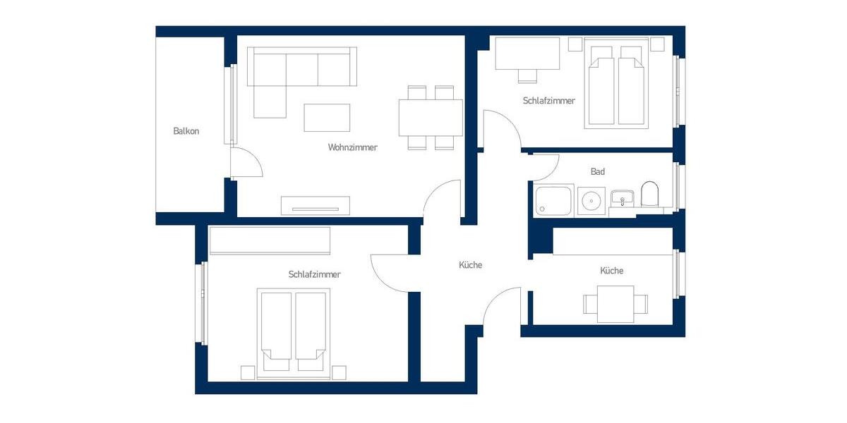 Etagenwohnung Frankfurt am Main Ginnheim - 3 Zimmer, 67 m&sup2;, 1.410&euro; | Angebot:25892505