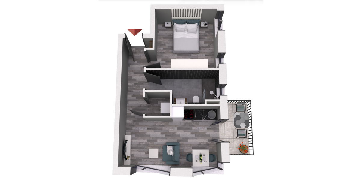 Etagenwohnung Frankfurt Sachsenhausen - 2 Zimmer, 43 m&sup2;, 435.000&euro; | Angebot:26450102
