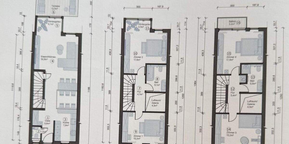 Reihenmittelhaus Frankfurt am Main Niederrad - 5 Zimmer, 150 m&sup2;, 979.400&euro; | Angebot:26217247
