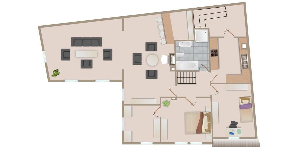 Etagenwohnung Dreieich - 3.5 Zimmer, 120 m&sup2;, 1.460&euro; | Angebot:26097921