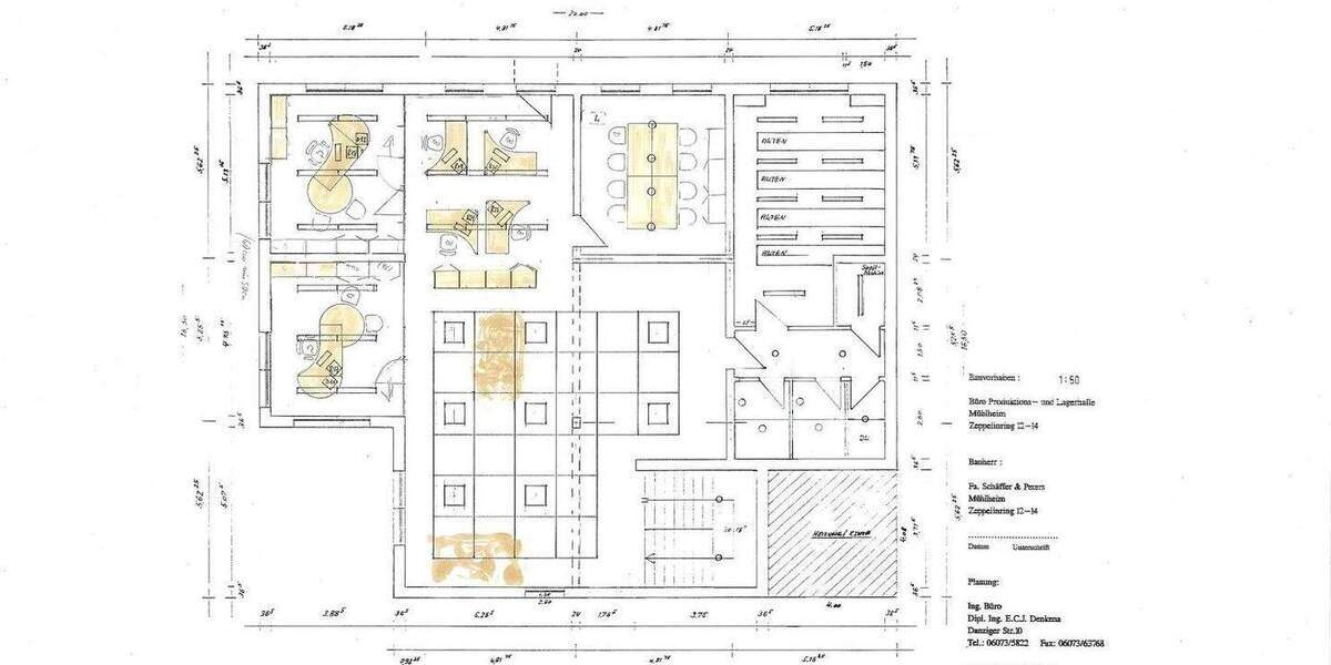 Grundstück (3.383 m²) mit Produktionshalle (900 m²) und Bürogebäude (590 m²) zimmer