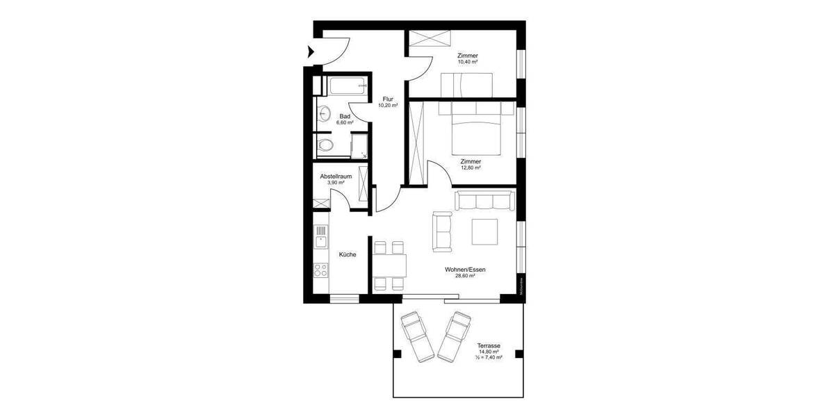 Grüne Oase am alten Schlachthof in Offenbach mit eigenem Garten! 3 zimmer