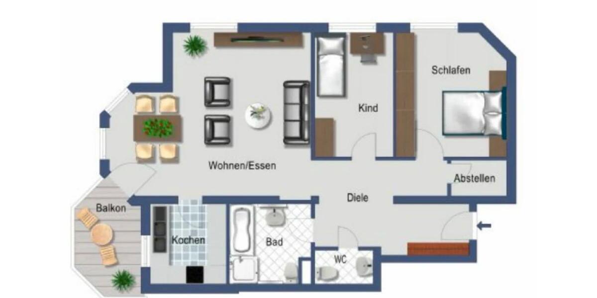 3-Zimmer-Wohnung mit Balkon und EBK in Oberursel 3 zimmer