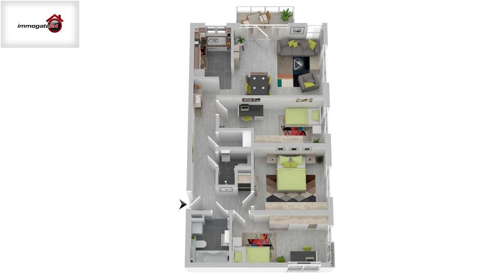 WOW 4 Zi. Traum Wohnung Neubau mit Balkon in Top Wohnlage Bieber Nord 4 zimmer