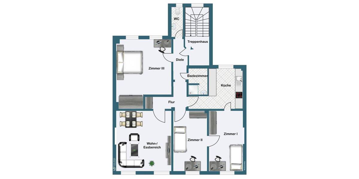 Etagenwohnung Frankfurt am Main Höchst - 4 Zimmer, 102 m&sup2;, 400.000&euro; | Angebot:26170556