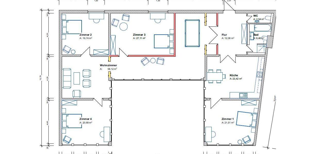 Besondere Dachgeschosswohnung mit Terrasse im Herzen von Offenbach 5 zimmer