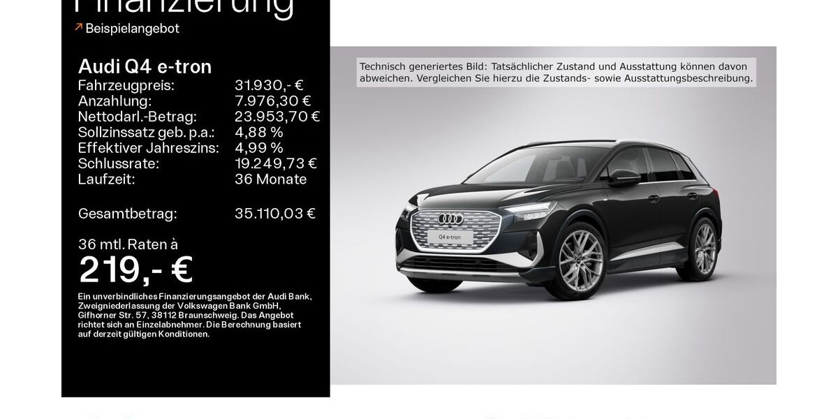 Audi Q4 e-tron 24.892 km 28.280 &euro; Hofheim 65719