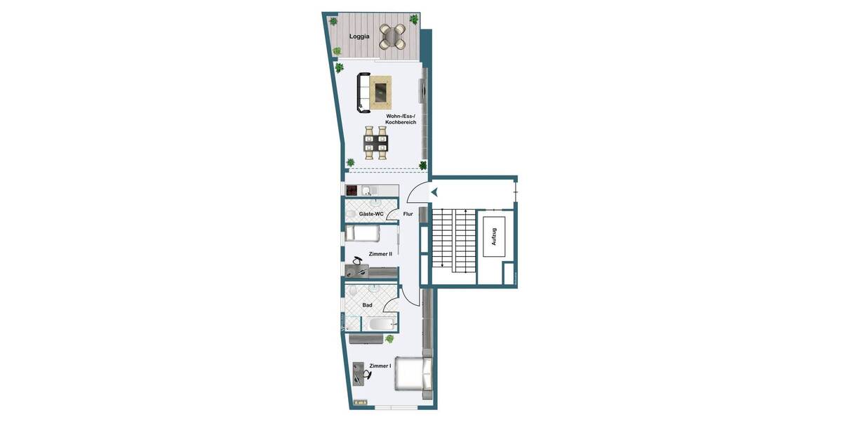 Etagenwohnung Frankfurt am Main Westend-Süd - 3 Zimmer, 81 m&sup2;, 890.000&euro; | Angebot:26902356