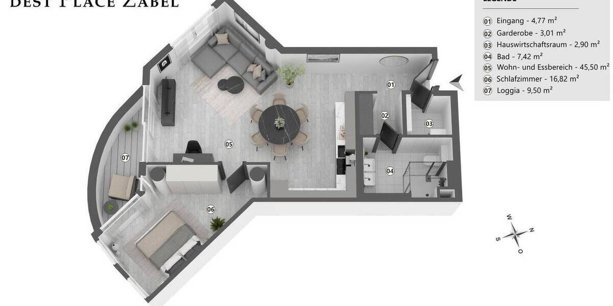 Etagenwohnung Frankfurt am Main Innenstadt - 2 Zimmer, 85 m&sup2;, 1.595.000&euro; | Angebot:26480228