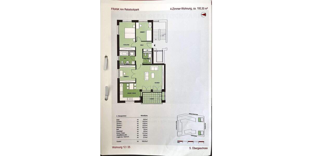 ***Direkt am Rebstockpark*** vollmöblierte 4 Zi. Wohnung mit Tageslicht Bad, Westbalkon und EBK 4 zimmer