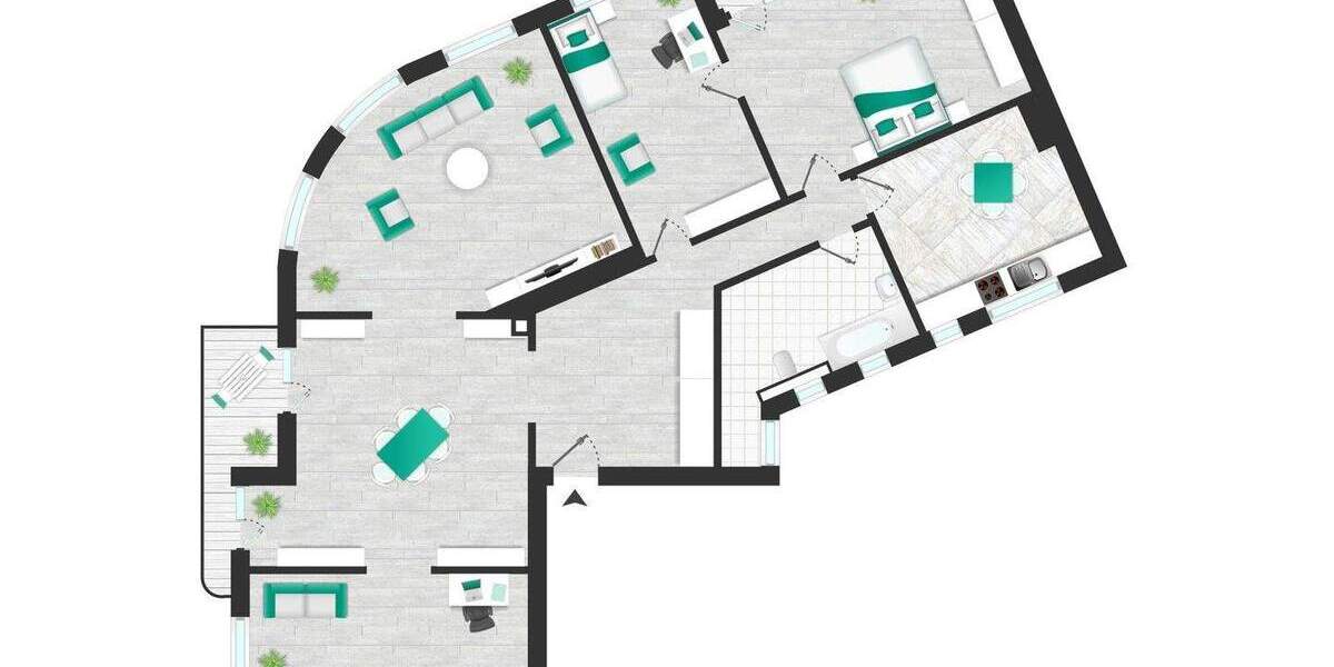 Etagenwohnung Frankfurt am Main Sachsenhausen - 5 Zimmer, 166 m&sup2;, 1.199.500&euro; | Angebot:25691060