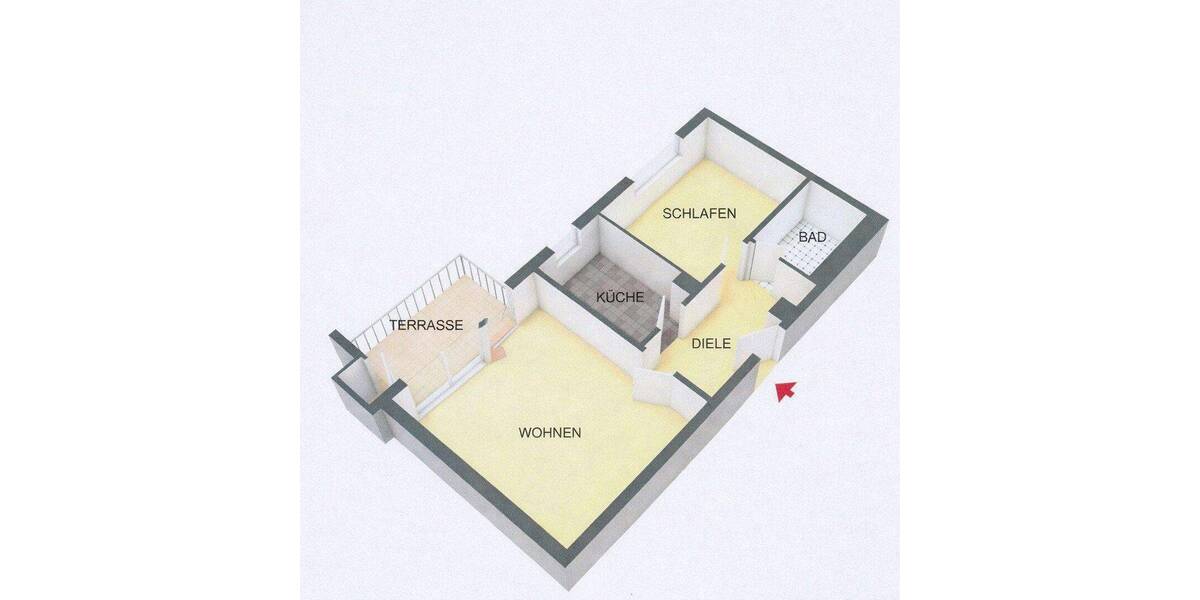 Etagenwohnung Frankfurt am Main Hausen - 2 Zimmer, 65 m&sup2;, 390.000&euro; | Angebot:26886226