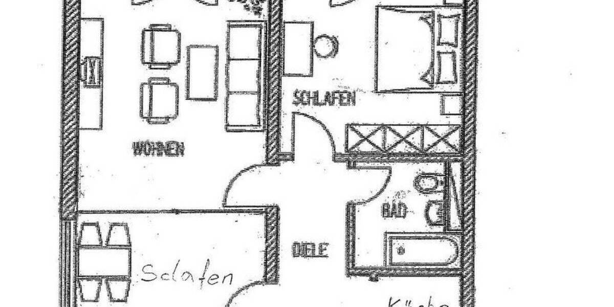 Etagenwohnung Frankfurt am Main Bonames - 2 Zimmer, 65 m&sup2;, 1.100&euro; | Angebot:26908516