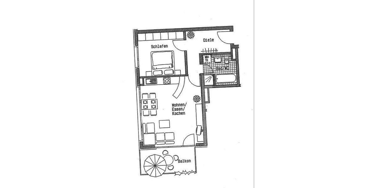 Etagenwohnung Frankfurt am Main Süd - 2 Zimmer, 58 m&sup2;, 1.385&euro; | Angebot:26262042
