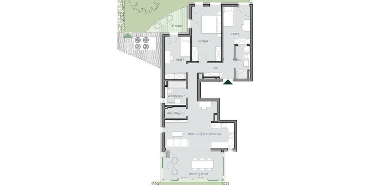 Etagenwohnung Frankfurt am Main Oberrad - 4 Zimmer, 105 m&sup2;, 799.800&euro; | Angebot:25704337