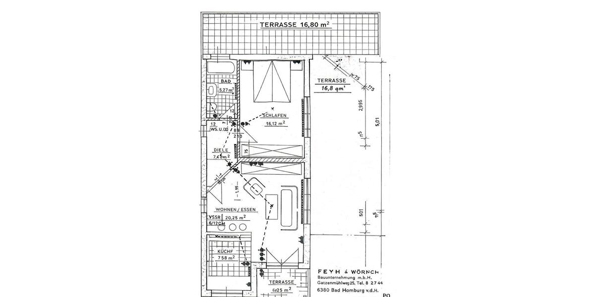 Terrassenwohnung Frankfurt am Main Bonames - 2 Zimmer, 70 m&sup2;, 1.150&euro; | Angebot:25754989