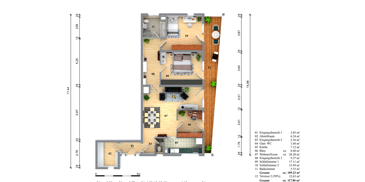 RESERVIERT!!! Direkt an der Natur - 3 Zi + Office, große Terrasse, 2 Plätze TG - Terrassenwohnung Eppstein | Angebot:25570514