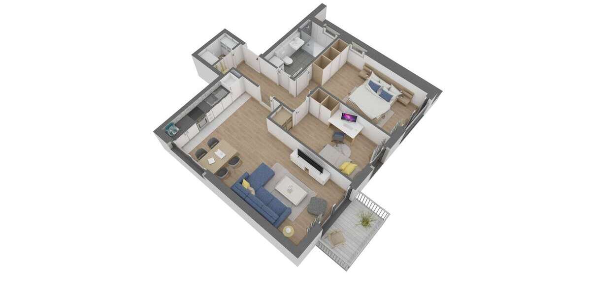 Etagenwohnung Offenbach am Main Bürgel - 3 Zimmer, 66 m&sup2;, 388.300&euro; | Angebot:26835194