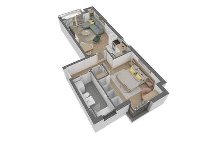 Wohnung Offenbach am Main Bürgel - 2 Zimmer, 46 m&sup2;, 264.960&euro; | Angebot:26908461