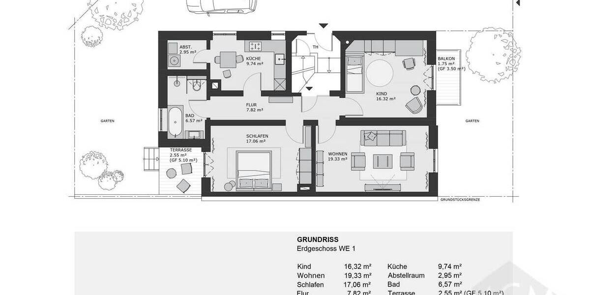 Etagenwohnung Frankfurt am Main Nordend-West - 3 Zimmer, 84 m&sup2;, 749.000&euro; | Angebot:23986418