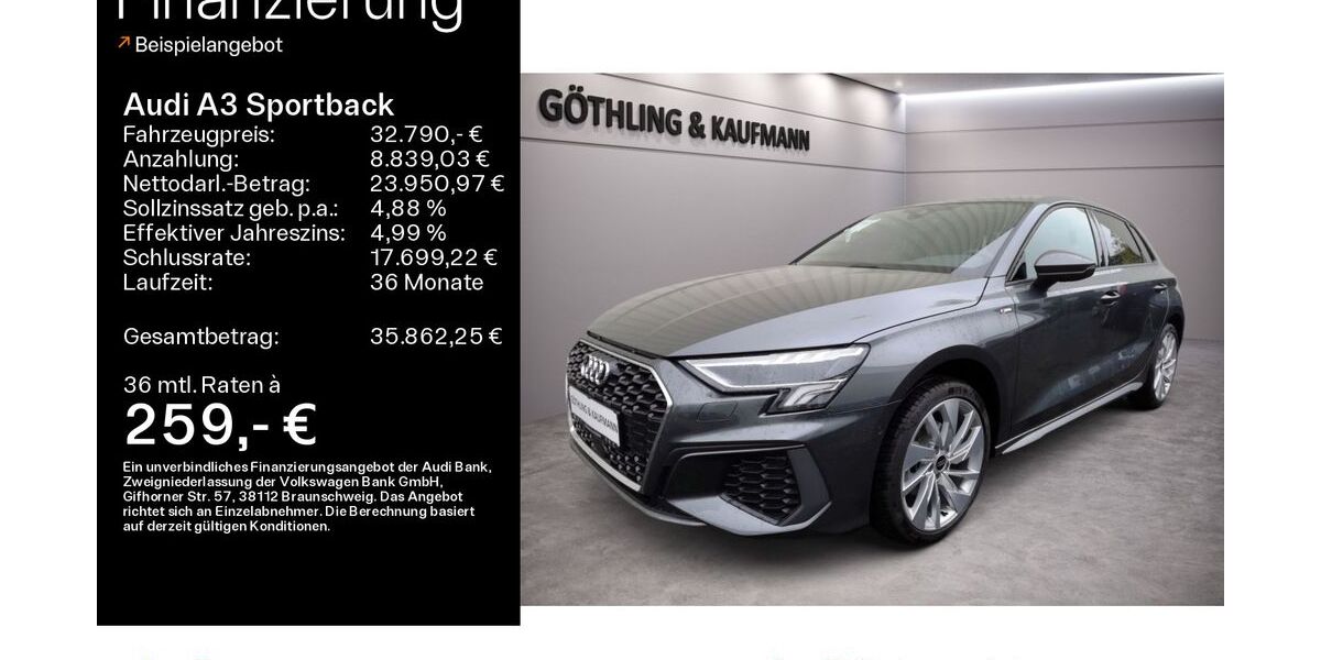 Audi A3 9.370 km 32.790 &euro; Hofheim 65719