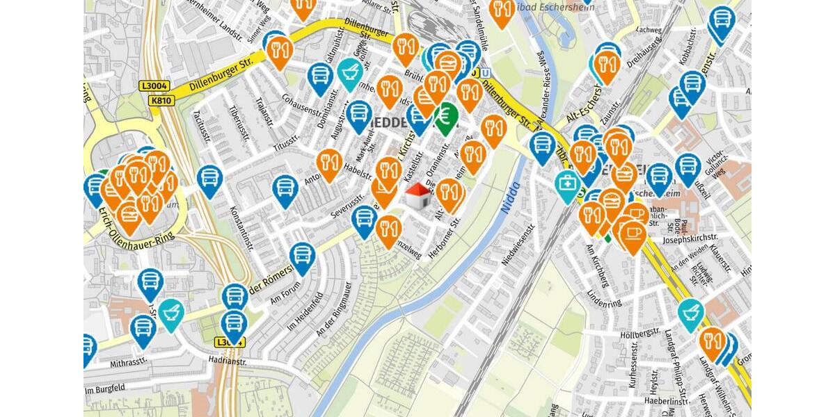 Maisonettenwohnung Frankfurt am Main Nord-West - 3 Zimmer, 80 m&sup2;, 1.150&euro; | Angebot:26618601