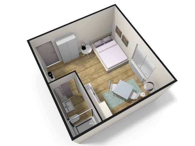 Etagenwohnung Frankfurt am Main Innenstadt 3 - 1 Zimmer, 25 m&sup2;, 890&euro; | Angebot:25417953