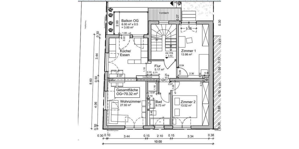 Dachgeschoßwohnung Frankfurt am Main Oberrad - 2 Zimmer, 62 m&sup2;, 1.450&euro; | Angebot:25405864