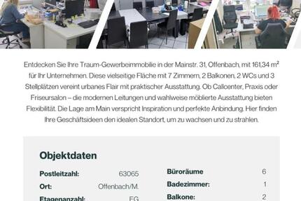 Traumhafte Gewerbeimmobilie am Main, Offenbach zur Miete zimmer