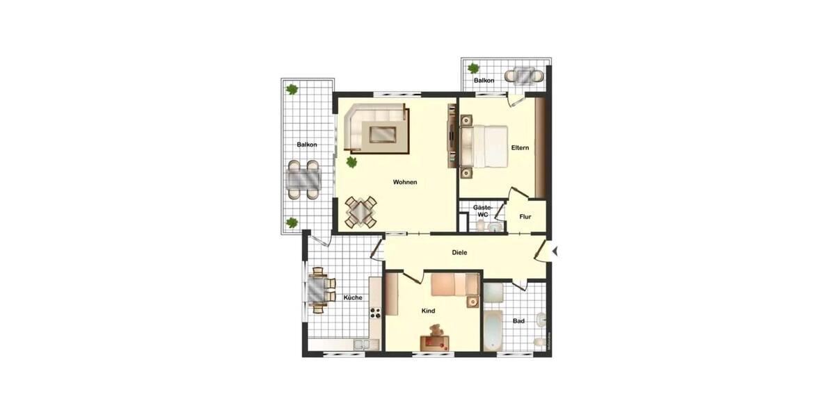 Etagenwohnung Hofheim am Taunus - 3 Zimmer, 97 m&sup2;, 1.300&euro; | Angebot:25775218