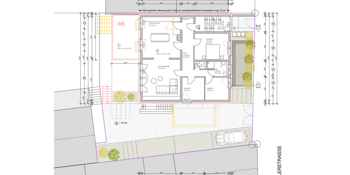 Etagenwohnung Frankfurt am Main Ginnheim - 4 Zimmer, 117 m&sup2;, 2.375&euro; | Angebot:24750589