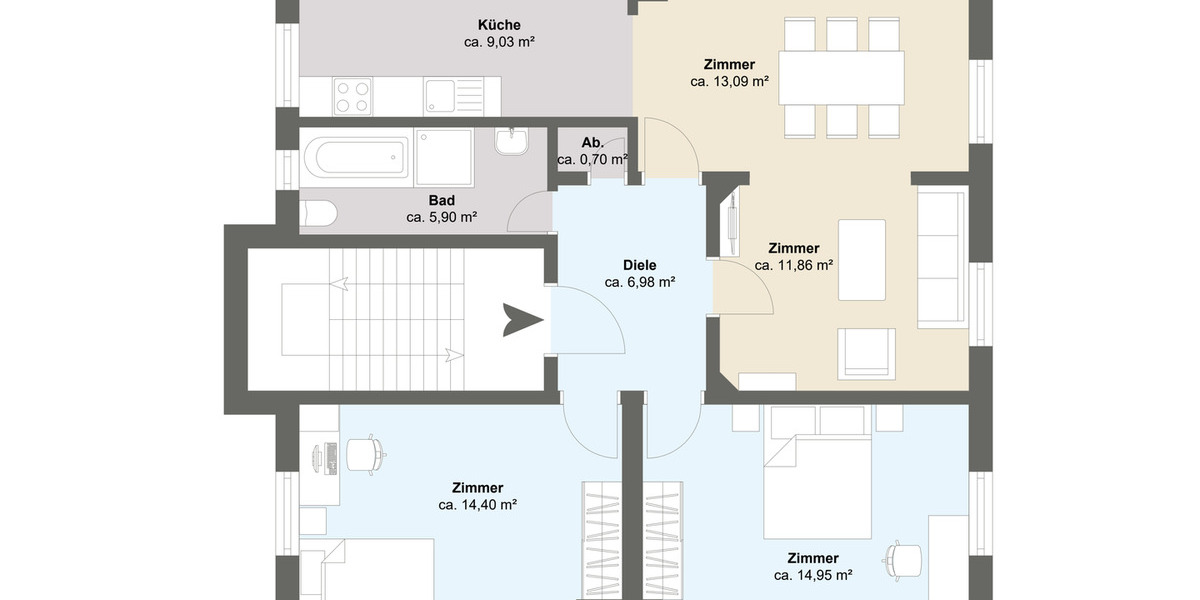 Etagenwohnung Frankfurt am Main Höchst - 3 Zimmer, 80 m&sup2;, 349.000&euro; | Angebot:24424673